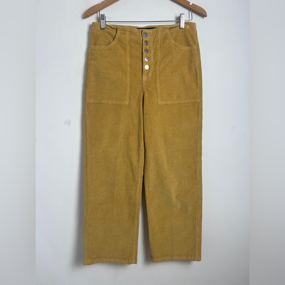 Veronica‎ Beard Size 29 Crosbie Corduroy Crop Wide Leg Pants In Wood Thrush - Picture 3 of 13